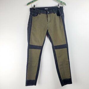 BDG Women's Twig Skinny Midrise Blue Green Colorblock Grazer Jeans Sz 28W 26L